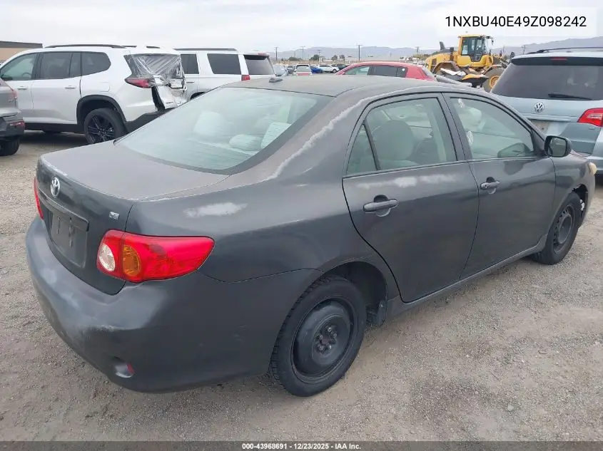 1NXBU40E49Z098242 2009 Toyota Corolla Le