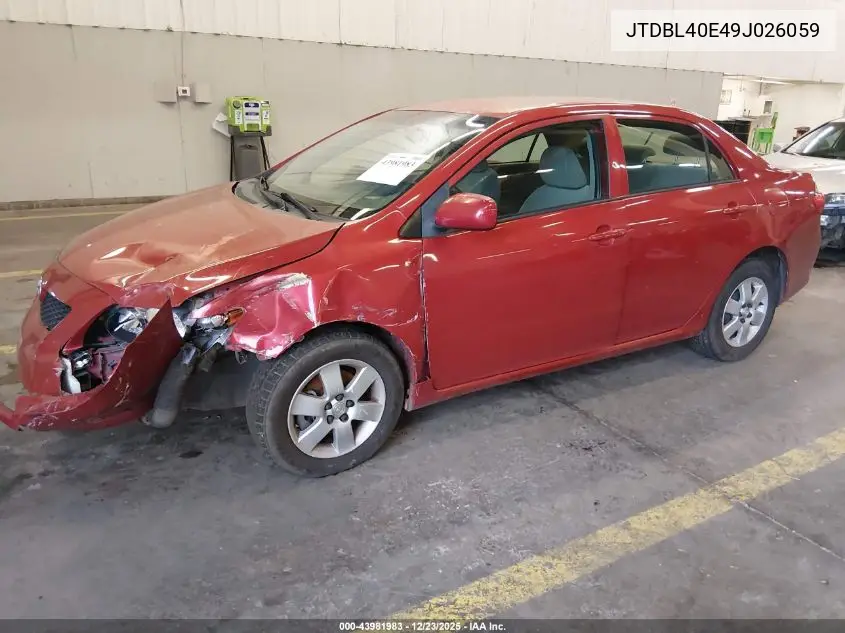 JTDBL40E49J026059 2009 Toyota Corolla Le
