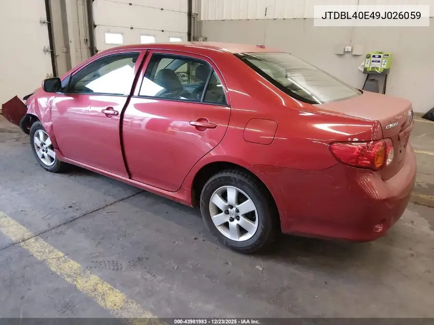 JTDBL40E49J026059 2009 Toyota Corolla Le