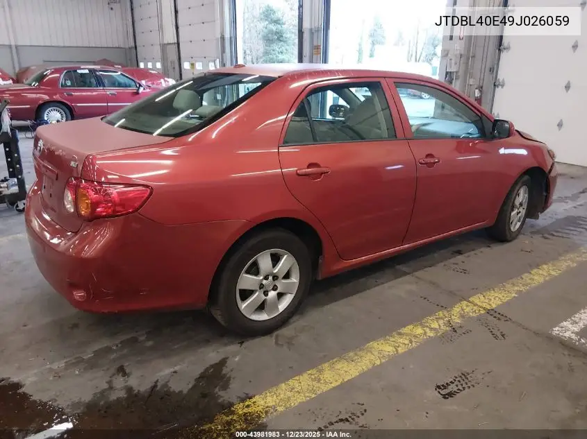 JTDBL40E49J026059 2009 Toyota Corolla Le