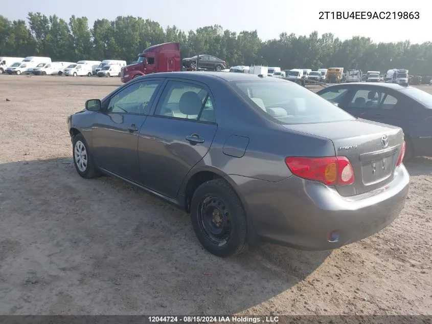 2010 Toyota Corolla VIN: 2T1BU4EE9AC219863 Lot: 12044724