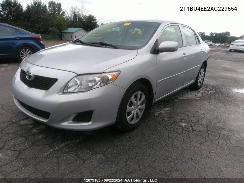 2010 Toyota Corolla VIN: 2T1BU4EE2AC229554 Lot: 12079183