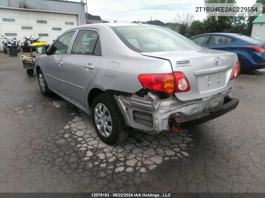 2010 Toyota Corolla VIN: 2T1BU4EE2AC229554 Lot: 12079183