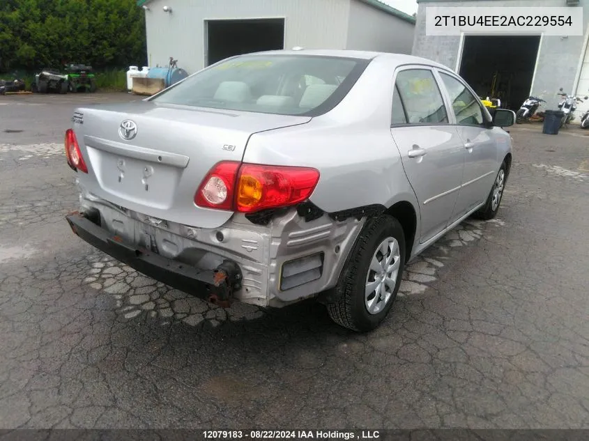 2010 Toyota Corolla VIN: 2T1BU4EE2AC229554 Lot: 12079183