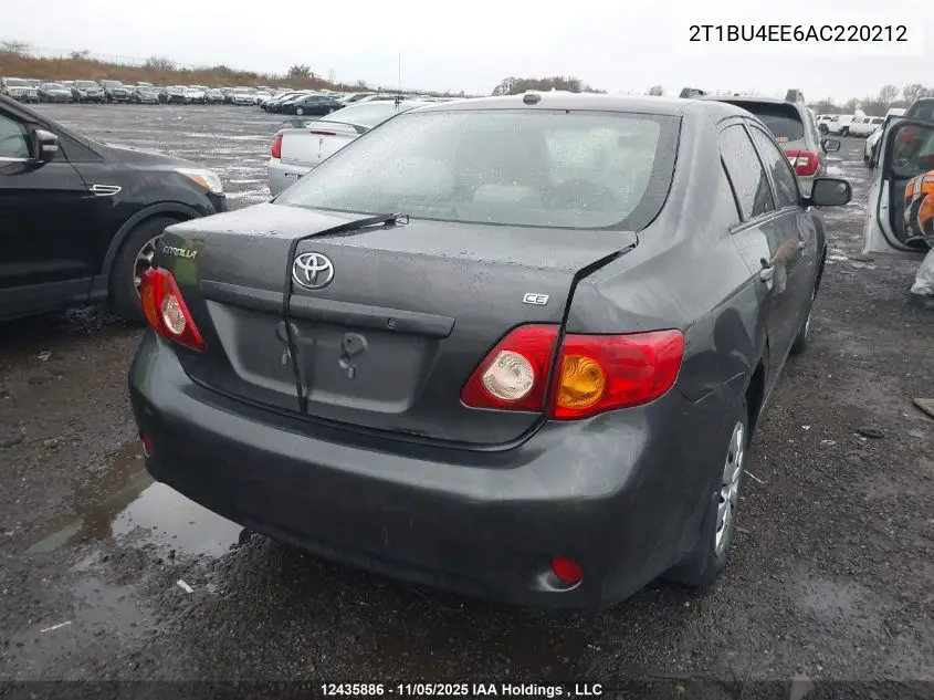 2T1BU4EE6AC220212 2010 Toyota Corolla Ce