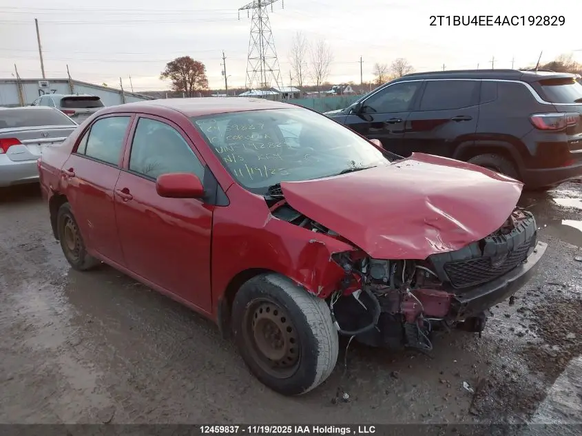 2T1BU4EE4AC192829 2010 Toyota Corolla Ce