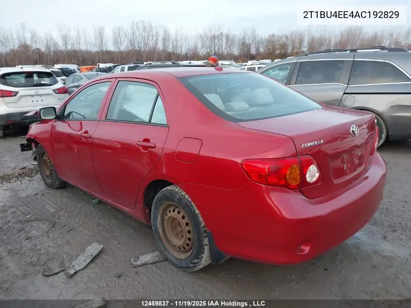 2T1BU4EE4AC192829 2010 Toyota Corolla Ce