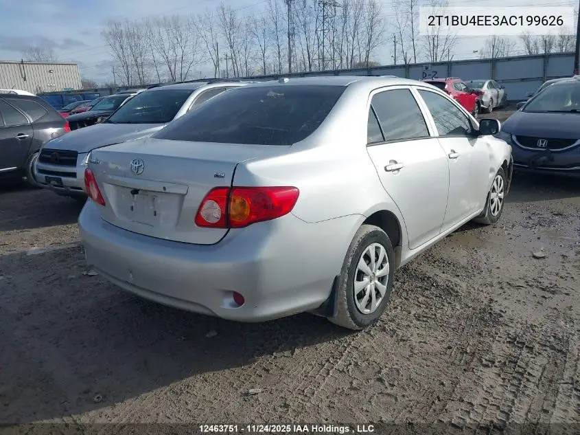 2T1BU4EE3AC199626 2010 Toyota Corolla S/Le/Xle