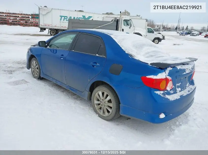 2T1BU4EE8AC219921 2010 Toyota Corolla S/Le/Xle