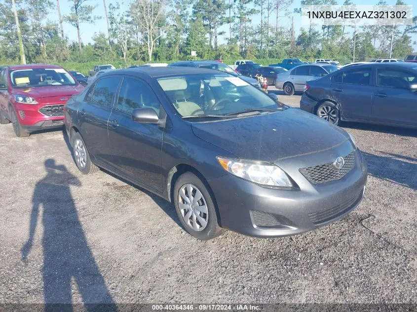 2010 Toyota Corolla S/Le/Xle VIN: 1NXBU4EEXAZ321302 Lot: 40364346