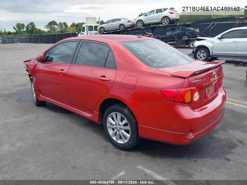 2010 Toyota Corolla S VIN: 2T1BU4EE1AC498662 Lot: 40364790