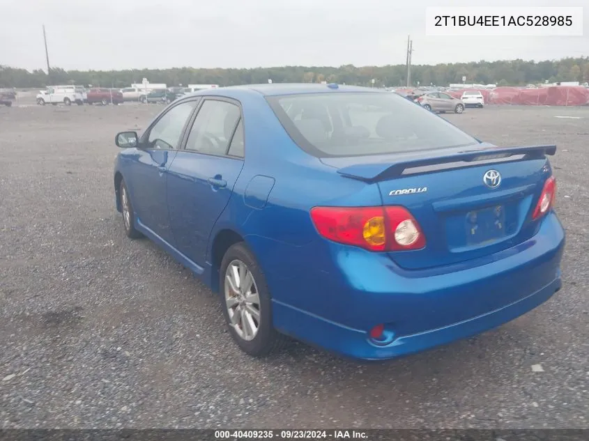 2010 Toyota Corolla S VIN: 2T1BU4EE1AC528985 Lot: 40409235