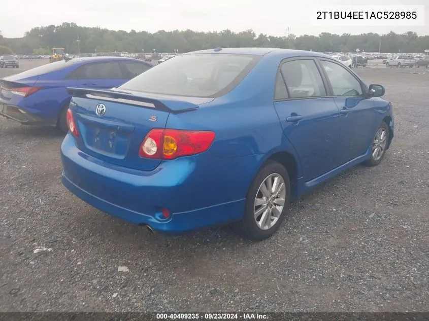 2010 Toyota Corolla S VIN: 2T1BU4EE1AC528985 Lot: 40409235