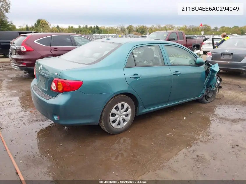 2T1BU4EE6AC294049 2010 Toyota Corolla Le