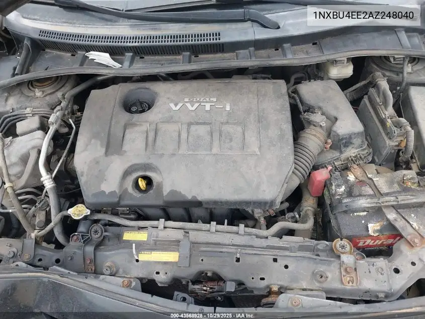 1NXBU4EE2AZ248040 2010 Toyota Corolla S