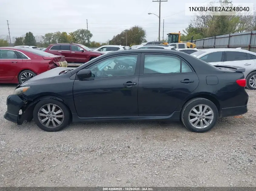 1NXBU4EE2AZ248040 2010 Toyota Corolla S