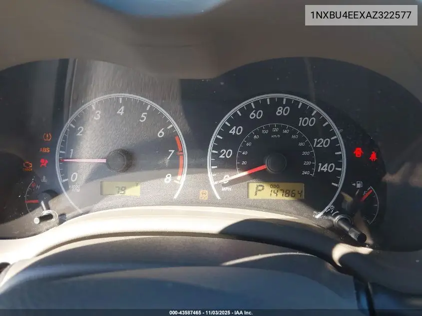 1NXBU4EEXAZ322577 2010 Toyota Corolla Le