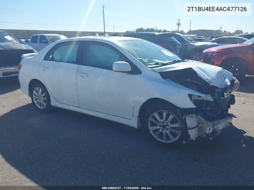 2T1BU4EE4AC477126 2010 Toyota Corolla S