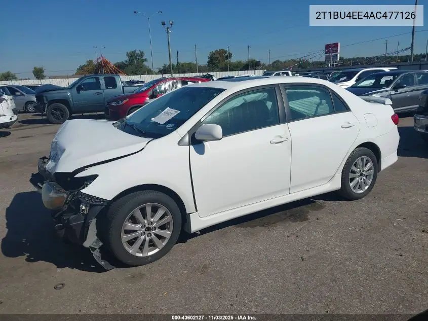 2T1BU4EE4AC477126 2010 Toyota Corolla S