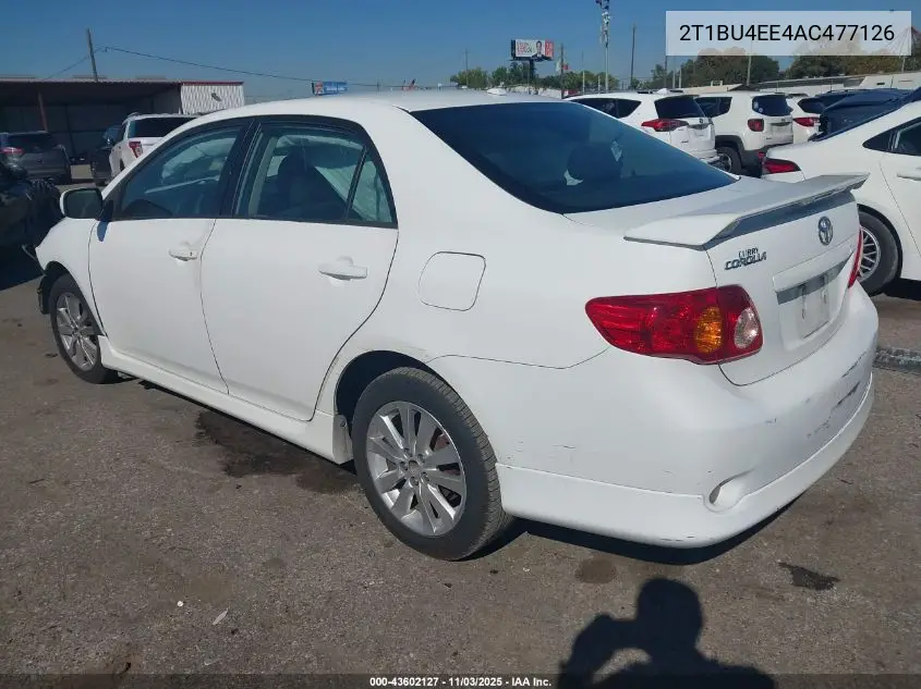 2T1BU4EE4AC477126 2010 Toyota Corolla S