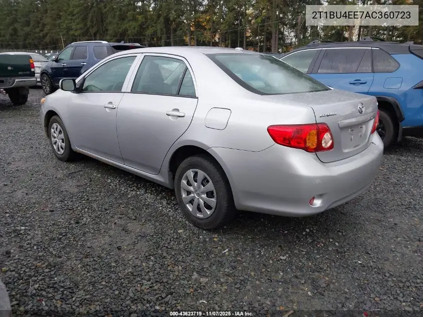 2T1BU4EE7AC360723 2010 Toyota Corolla Le