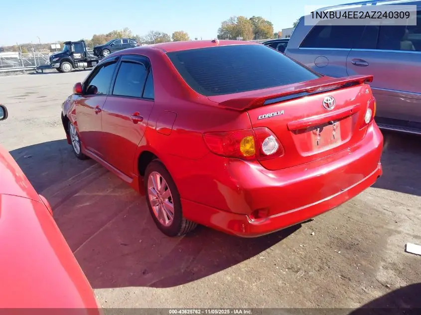 1NXBU4EE2AZ240309 2010 Toyota Corolla S