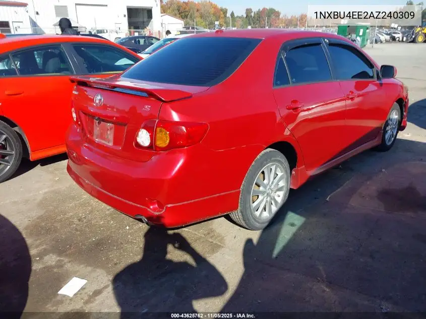 1NXBU4EE2AZ240309 2010 Toyota Corolla S
