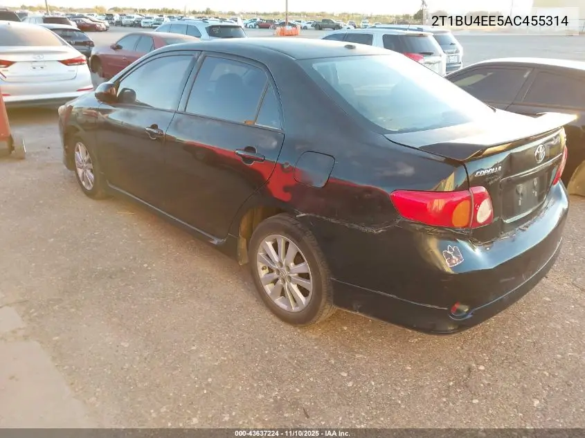 2T1BU4EE5AC455314 2010 Toyota Corolla S