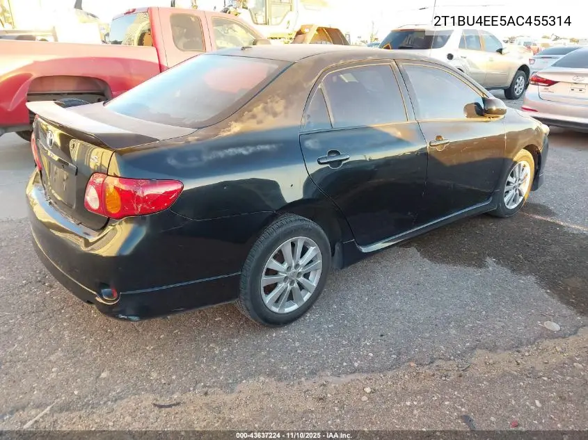 2T1BU4EE5AC455314 2010 Toyota Corolla S