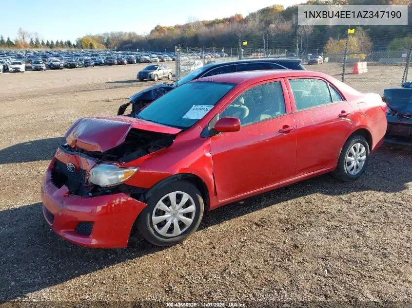 1NXBU4EE1AZ347190 2010 Toyota Corolla Le