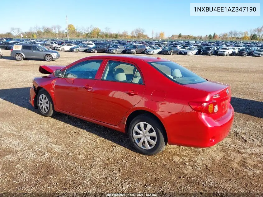 1NXBU4EE1AZ347190 2010 Toyota Corolla Le