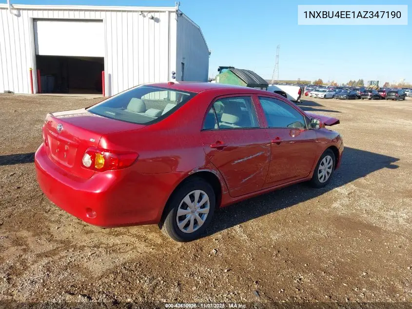 1NXBU4EE1AZ347190 2010 Toyota Corolla Le