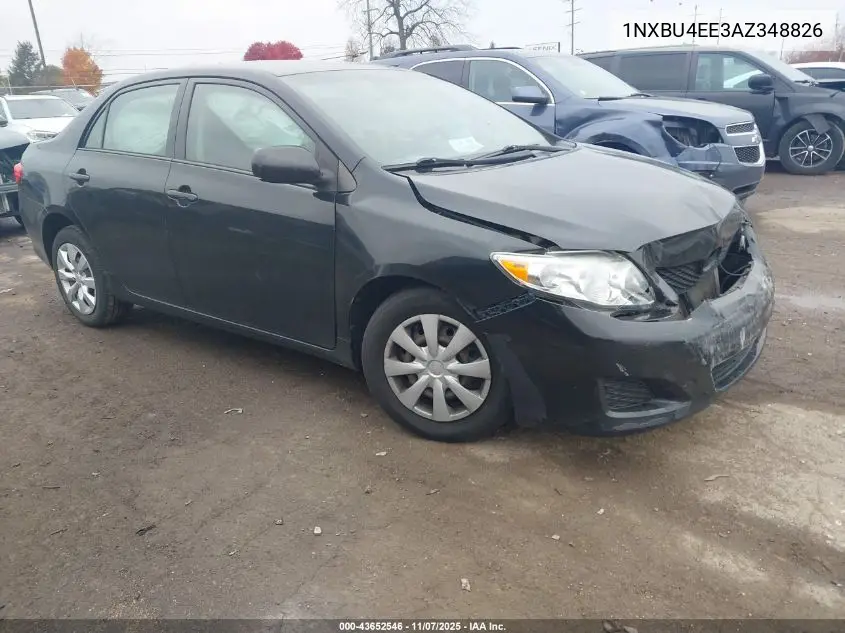 1NXBU4EE3AZ348826 2010 Toyota Corolla Le