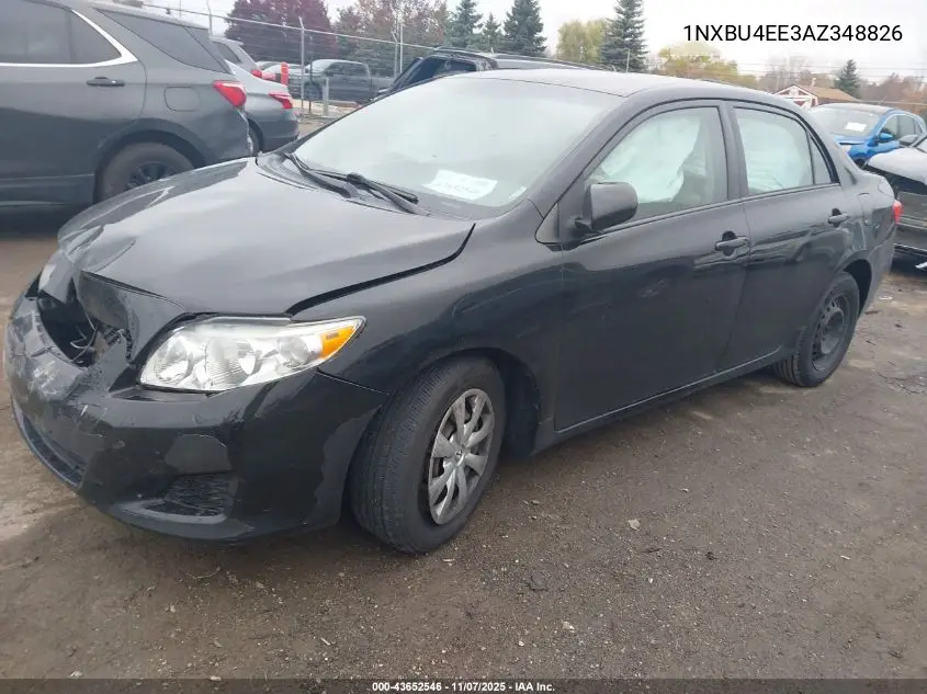 1NXBU4EE3AZ348826 2010 Toyota Corolla Le