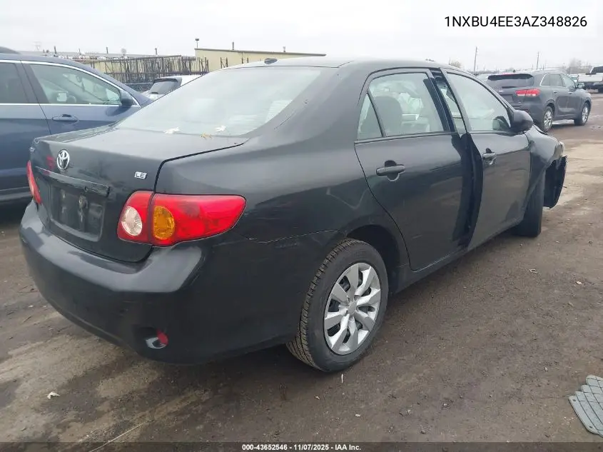 1NXBU4EE3AZ348826 2010 Toyota Corolla Le