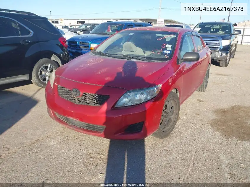 1NXBU4EE6AZ167378 2010 Toyota Corolla Le