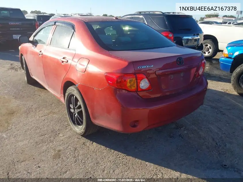 1NXBU4EE6AZ167378 2010 Toyota Corolla Le