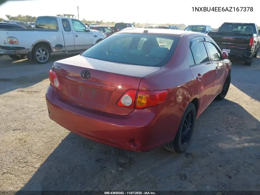 1NXBU4EE6AZ167378 2010 Toyota Corolla Le