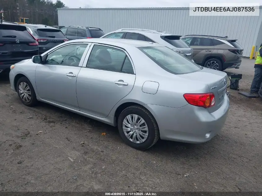 JTDBU4EE6AJ087536 2010 Toyota Corolla Le