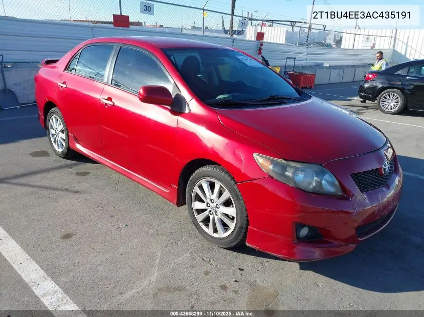 2T1BU4EE3AC435191 2010 Toyota Corolla S