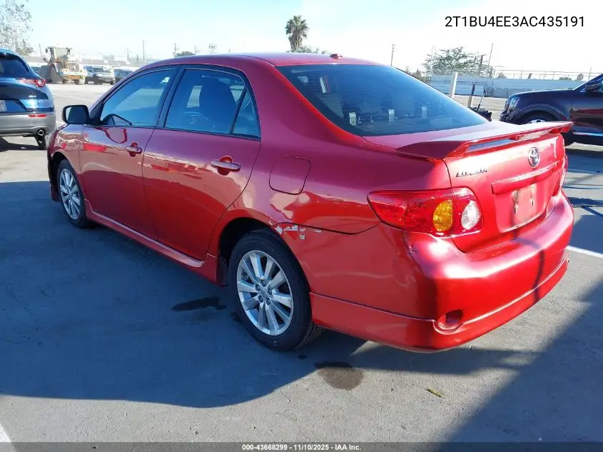 2T1BU4EE3AC435191 2010 Toyota Corolla S