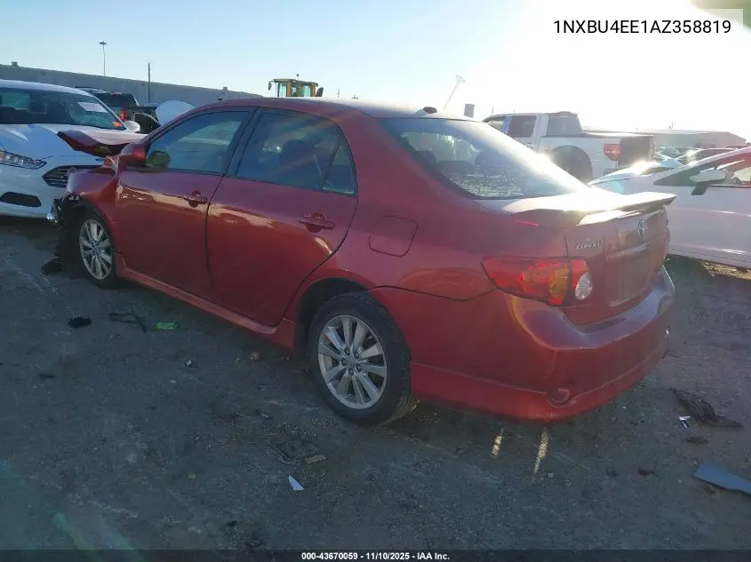 1NXBU4EE1AZ358819 2010 Toyota Corolla S