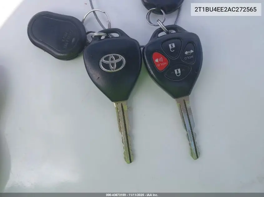 2T1BU4EE2AC272565 2010 Toyota Corolla Le