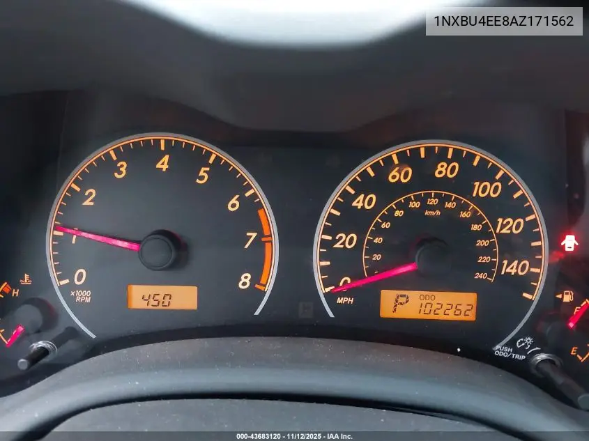 1NXBU4EE8AZ171562 2010 Toyota Corolla Le