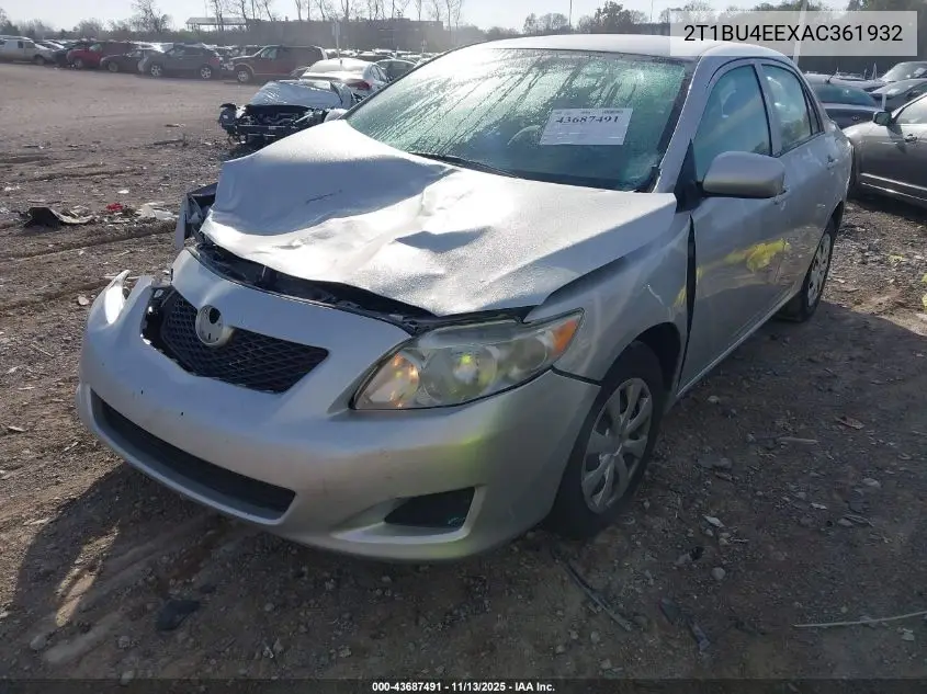 2T1BU4EEXAC361932 2010 Toyota Corolla Le