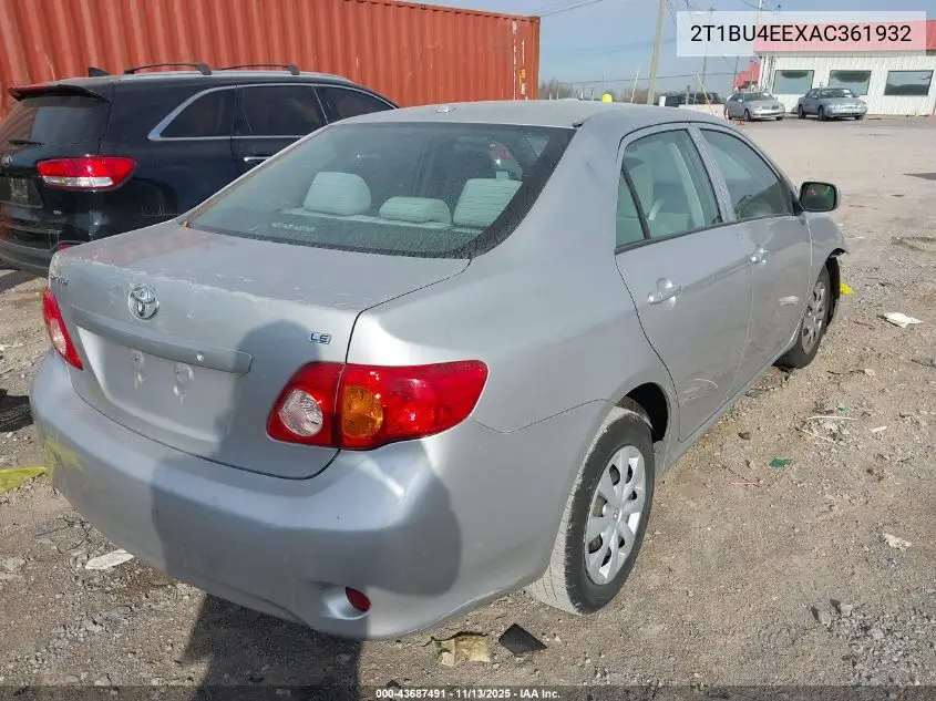 2T1BU4EEXAC361932 2010 Toyota Corolla Le