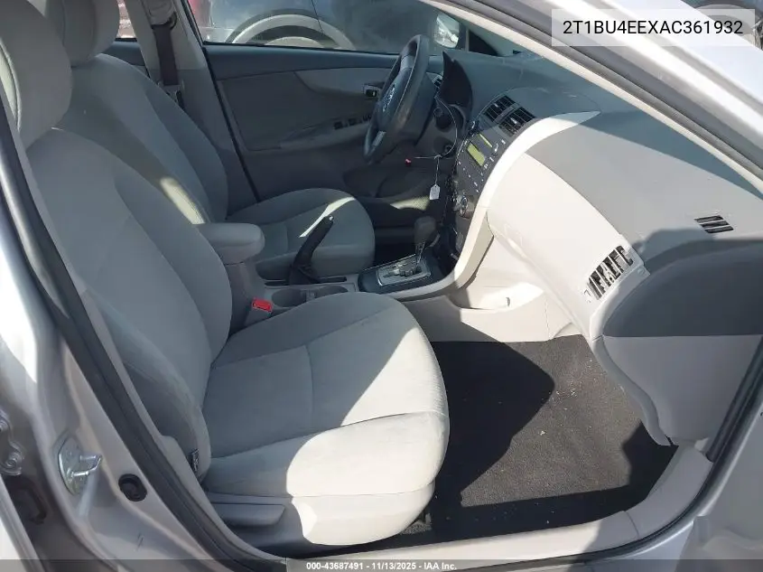 2T1BU4EEXAC361932 2010 Toyota Corolla Le