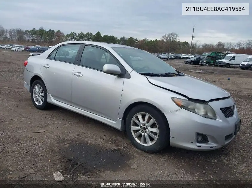 2T1BU4EE8AC419584 2010 Toyota Corolla S