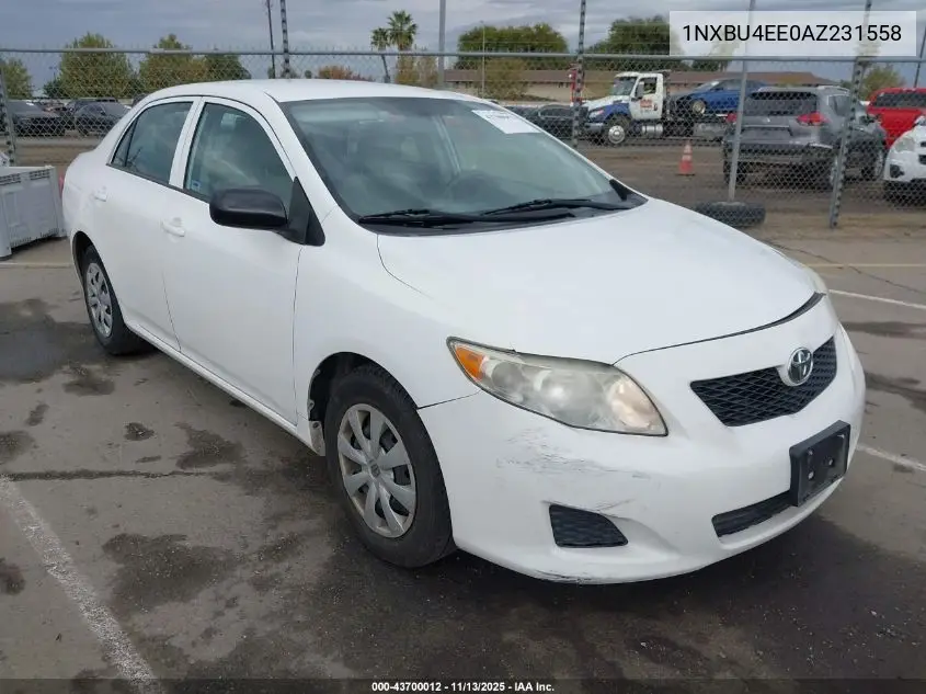 1NXBU4EE0AZ231558 2010 Toyota Corolla
