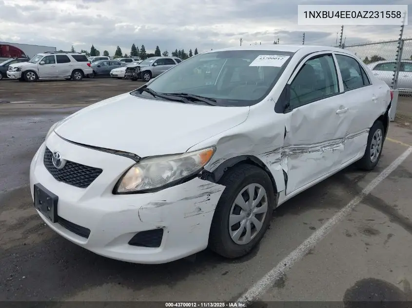 1NXBU4EE0AZ231558 2010 Toyota Corolla